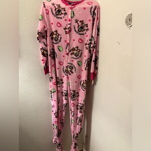 One piece, pink, Tasmanian devil pajamas